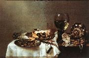 HEDA, Willem Claesz. Breakfast Table with Blackberry Pie sf Spain oil painting reproduction